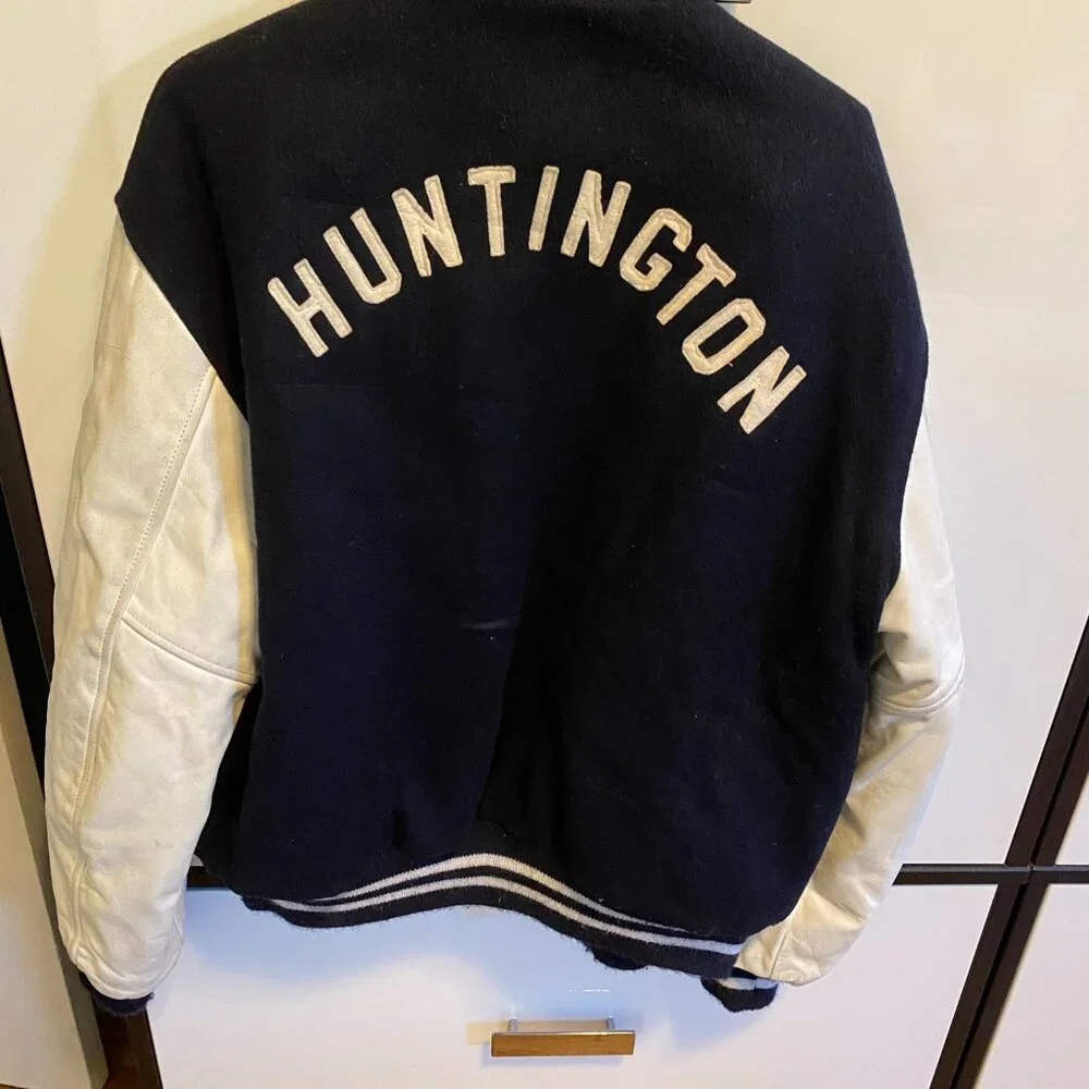 Vintage 1989 XL Huntington High School Letterman Jacket - Picture 6 of 12